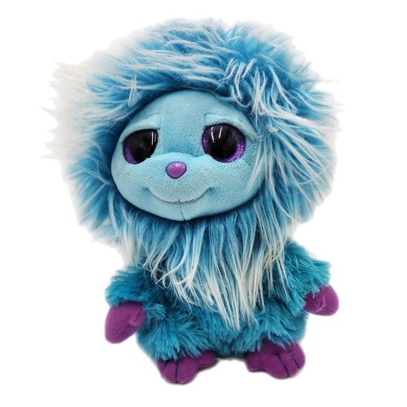 TY Frizzys Collection 
“Mops” The Big Eyed Monster 10" Blue - Picture 1 of 3